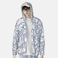 thumbnail image 4 of Balery Rabbit And Floral Men's Women's UPF 50+ Sun Protection Lightweight Hoodie Performance Long Sleeve Shirt for Fishing Running-XX-Large, 4 of 9