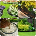 thumbnail image 3 of BSHAPPLUS® 20 ft No Dig Galvanized Steel Landscape Edging, 6" Tall Metal Garden Edging Border,Bendable Lawn Edging with 6 Stakes,Flexible Lawn Strip for Flower Beds,Tree Rings,Lawn Yard and Pathway, 3 of 11