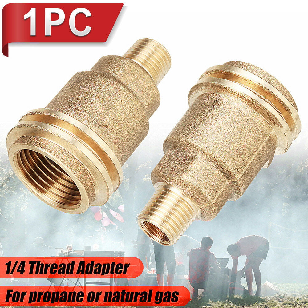 Type 1 Connection & 1/4" Male Pipe QCC1 Propane Adapter Gas Regulator Thread 