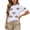 01-White, variant on Fiaer Women's Carnival Summer Short Sleeve Tops Mardi Gras Sequin Printed T Shirts Casual Basic Graphic Rave Tees 04-White XL