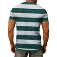thumbnail image 7 of WAYUTE T Shirts for Men V Neck Short Sleeve Patchwork Color Striped Printed Stretch Fit Tee Tops with Front Pocket Beach Casual Outdoor Tshirts, 7 of 7