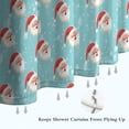 thumbnail image 6 of Light Blue Christmas Santa Pattern Shower Curtain 84"x72" ,Bathroom Decorative Shower Curtains Set with 12 Hooks,Modern Waterproof Washable Shower Curtain, 6 of 6