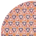 thumbnail image 4 of SAFAVIEH Trace Salazar Geometric Triangles Wool Area Rug, Red/Navy, 6' x 6' Round, 4 of 6