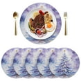 thumbnail image 5 of Ryvnso Christmas Tree Round Plate Mats Dining Table Placemat Set of 4 for Holiday Decoration, 5 of 7