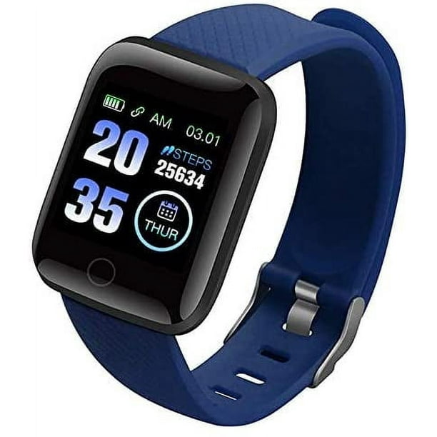 Yuanhong Waterproof Smart Watch with Heart Rate Blood Pressure Display Fitness Tracking Smartwatch 116 Plus Color Screen
