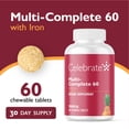 thumbnail image 2 of Celebrate Vitamins Multi-Complete 60 Daily Bariatric Multivitamin with 60mg Iron Chewables - Tropical - 60 Count, 2 of 8