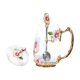 thumbnail image 5 of Taza de té con forma de flor esmaltada con cuchara, taza de agua, taza de té con tapa, taza de té de vidrio para amigos, mamás, graduaciones, niñas, M, 5 of 8