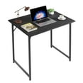 thumbnail image 1 of 32 inch Computer Desk, Study Writing Table for Small Space, Save Space Office Desk with Metal Legs, Modern Steel Frame Wood PC Workstation for Home Office, Black, 1 of 7