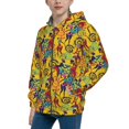 thumbnail image 2 of Pofeuu Dancing African Women Print Teenage Zipper Hoodie Sweatshirts Hooded Casual Jackets With Pocket For Boys Girls-Small, 2 of 6