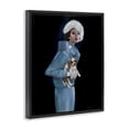 thumbnail image 2 of Fur Hat Vintage Woman & Dog Black Floating Frame Canvas Art, 17 x 21, Made In USA, 2 of 8