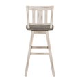 thumbnail image 4 of OakvillePark Roscoe Swivel Pub Height Barstool (Set of 2), White/Gray, 4 of 7