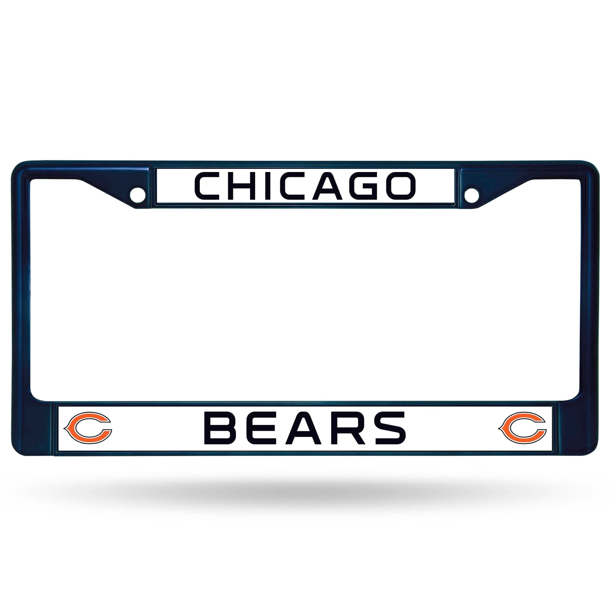 Chicago Bears Colored Chrome License Plate Frame Navy