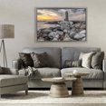 thumbnail image 2 of Stupell Industries Lighthouse Bay at Sunset Gray Framed Floater Canvas Wall Art design by Norm Stelfox, 21 x 31, 2 of 9