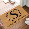 thumbnail image 2 of Alphabet Letters Mat Welcome Mat Coir Funny Door Mats Outdoor Items for Porch Spring Rug Outdoor Super Absorb Mud Front Door Mats Easy to Clean, Beautiful Color for Outdoor and Indoor, 16x24 Inch S, 2 of 5