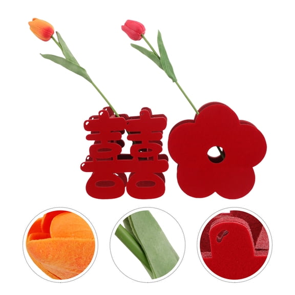 LOLIPPYY 1Set Wedding Table Centerpiece Vase with Chinese Xi Design for Event Styling