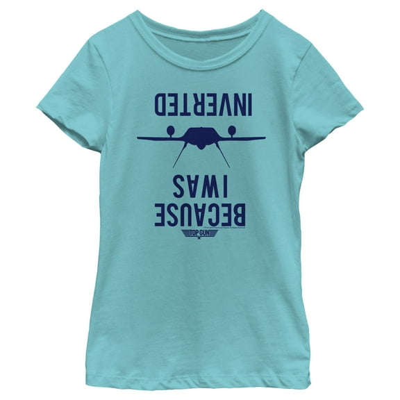 Girl's Top Gun Because I Was Inverted  Graphic T-Shirt