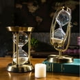 thumbnail image 2 of Abbracc Nordic Glass Sand Sandglass Hourglass Timer Clock Time Decor S 15mins, 2 of 7