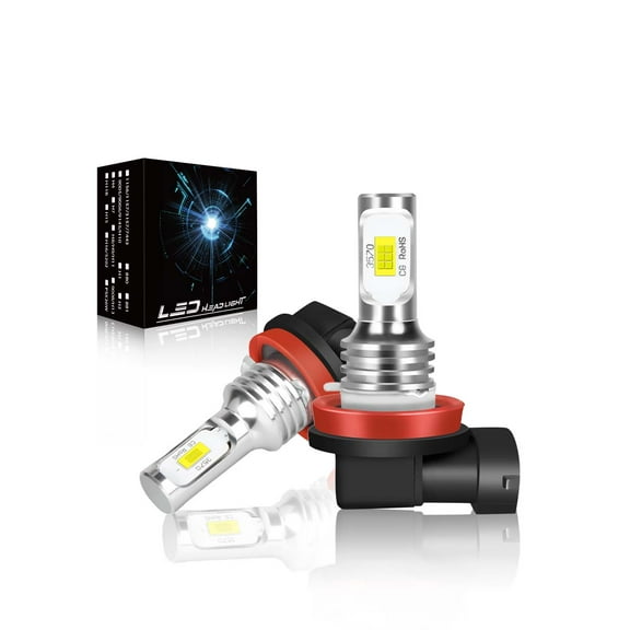 FZPJJNB For GMC Acadia 2007 2008 2009 2010 2011 2012 - H11 LED Headlight Kit 6000K White Bulbs Low Beam,Pack of 2