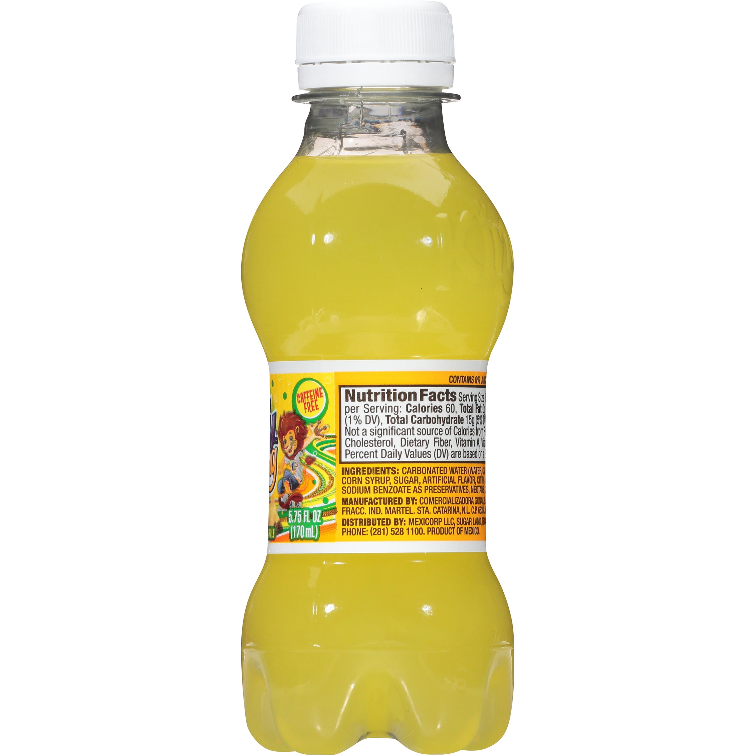 Fruity King Mini Soda, Pineapple, 5.75 Fl Oz