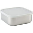 thumbnail image 3 of Tramontina 3-Piece Stainless Steel Square Container Set with Frosted Lid, Dishwasher Safe, 3 of 6