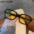 thumbnail image 2 of Gafas de sol ovaladas pequeñas Oulylan, gafas de sol Vintage de diseñador de marca de lujo para hombre y mujer, gafas de sol negras y amarillas para hombre UV400 Tan Jianjun unisex, 2 of 2
