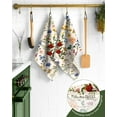 thumbnail image 3 of Flour Sack Kitchen Towels - Set of 2 Spring Dish Towels with Hanging Loop 18x26 Inch Absorbent Reusable Cotton Cloths for Cleaning Cute Design Home Decorative Housewarming, Vintage Flower, 3 of 6