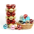 thumbnail image 4 of LINLIN 24Pcs 6cm/2.36” Christmas Tree Baubles Shatterproof Plastic Xmas Tree Decorations Christmas Balls Ornament Hanging Pendants Holiday Party Festival Decor, 4 of 7