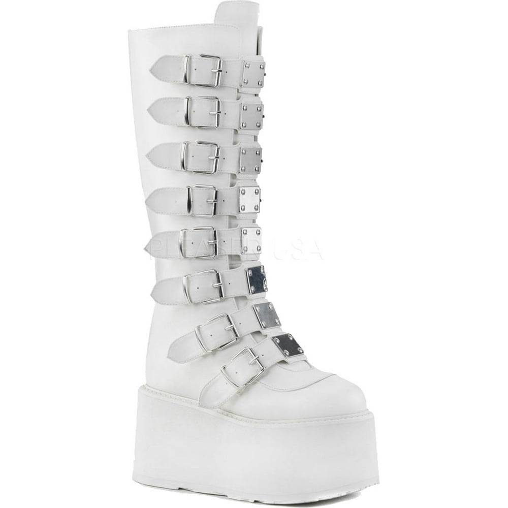 damned 318 knee high platform boot