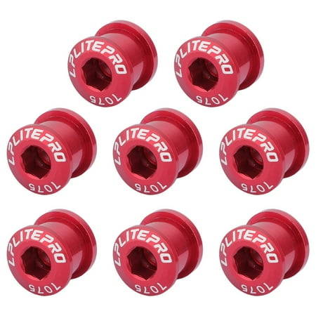 

10PCS Bike Bicycle Crank Screws Bolt CNC 7075 Aluminum Screw double charinring