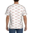 thumbnail image 3 of Bixox Men's Rainbow Printed Short Sleeve Skinny Athletic T-Shirt, 3 of 6