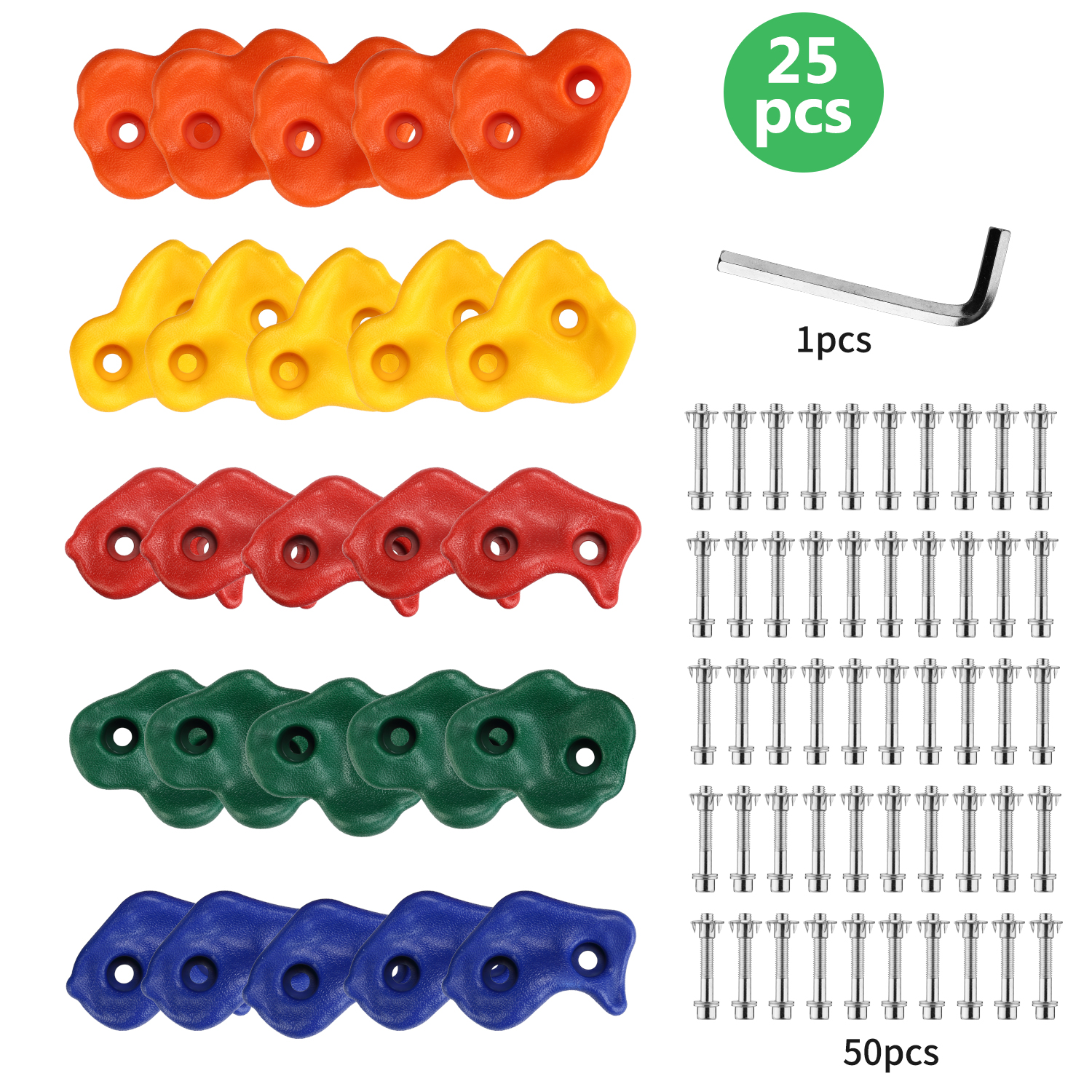 ZULY 20 Rock Climbing Holds Climbing Wall Holds Playground Climbing Wall for Kids Outdoor Rock Wall Holds Climbing Holds for Adults Rock Climbing Holds Indoor Climbing Holds for Kids