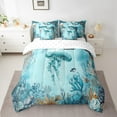 thumbnail image 2 of Erosebridal Blue Jellyfish Bed in a Bag Full size, Watercolor Sea Bed Set, Teens, Reversible 7-Piece, 2 of 5