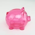 thumbnail image 3 of Transparent Plastic Money Saving Box Case Coins Piggy Bank Cartoon Pig Shaped, 3 of 7