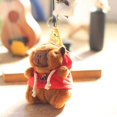 thumbnail image 3 of ZAKOL-Llavero con colgante de capibara de dibujos animados, muñeco de peluche, bolsa, adornos colgantes, muñeca Kapila encantadora con ropa, llavero de Animal, 3 of 4
