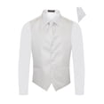 thumbnail image 2 of Men's Premium Vertical Lines Tone on Tone Stripes Vest - NeckTie – Bow Tie - Pocket Square 4 Piece Set for Suits & Tuxedos-Many Colors, 2 of 4