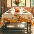 thumbnail image 3 of Fall Tablecloth for Rectangle Tables, Polyester Maple Leaf Rectangular Tablecloth , Spill-proof Table Cloth Washable Tablecloths for Harvest, Festival, Thanksgiving Dinning Kitchen (60" x 102"), 3 of 6
