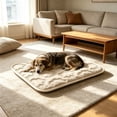 thumbnail image 5 of Leodye 1PCS Non-slip Bottom Washable Pet Cooling Mat Portable Summer Ice Pad for ss Crate Sofa Floor Heat Relief In High Temperature -27.56x21.65in, 5 of 7