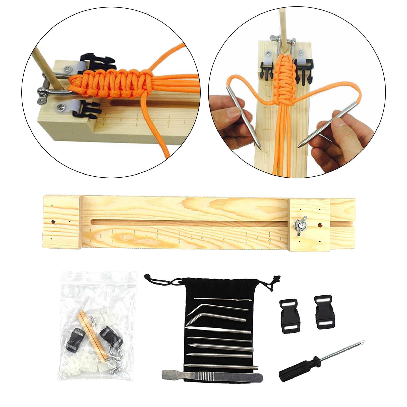 Axioma Adjustable Jig Bracelet Maker Kit, Wooden DIY Braiding Craft Kit, Maker Supplies 9pcs