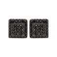 thumbnail image 2 of Shaquille O'Neal Men's Simulated Diamond Black Rhodium Plated Sterling Silver Stud Earrings, 2 of 6