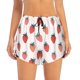thumbnail image 2 of Balery Hand Drawn Strawberry Pantalones cortos deportivos para mujer con forro y dos bolsillos, elásticos, para entrenamiento, gimnasio, yoga-Medium, 2 of 7