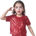thumbnail image 2 of UACY Glamour Sequin T Shirt For Girls Short Sleeved Performance Shirt With An Elegant Fit, 2 of 4