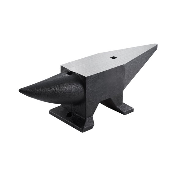VEVOR Cast Iron Anvil, 86 Lbs Single Horn Anvil with Large Countertop and Stable Base, High Hardness Rugged Round Horn Anvil Blacksmith, for Bending, Shaping