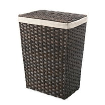 Whitmor Rattique® Laundry Hamper with Removable Liner, Espresso ,1 Pack