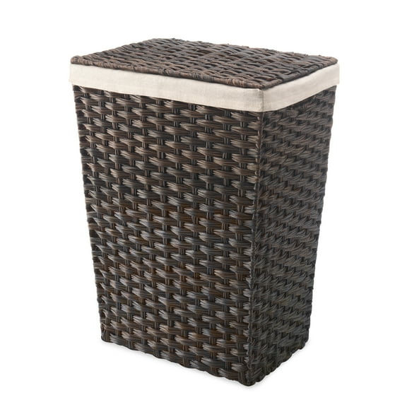 Whitmor Rattique® Laundry Hamper with Removable Liner, Espresso ,1 Pack