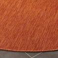 thumbnail image 5 of SAFAVIEH Beach House Lauressa Solid Indoor/Outdoor Area Rug, Orange, 6'7" x 6'7" Round, 5 of 16
