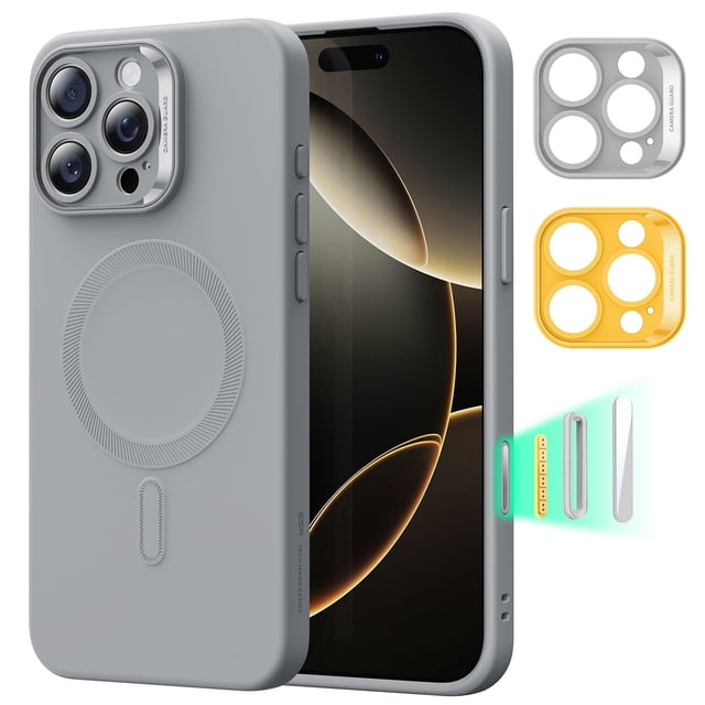 Funda ESR para iPhone 16 Pro con MagSafe, silicona, gris