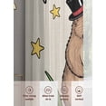 thumbnail image 6 of Groundhog Day Sheer Curtains 45 Inch Length 2 Panels Set, Rustic Spring Botanical Star Yellow Voile Window Treatment Rod Pocket Small Kitchen Curtains Drapes for Bedroom 52"x45"x2, 6 of 7