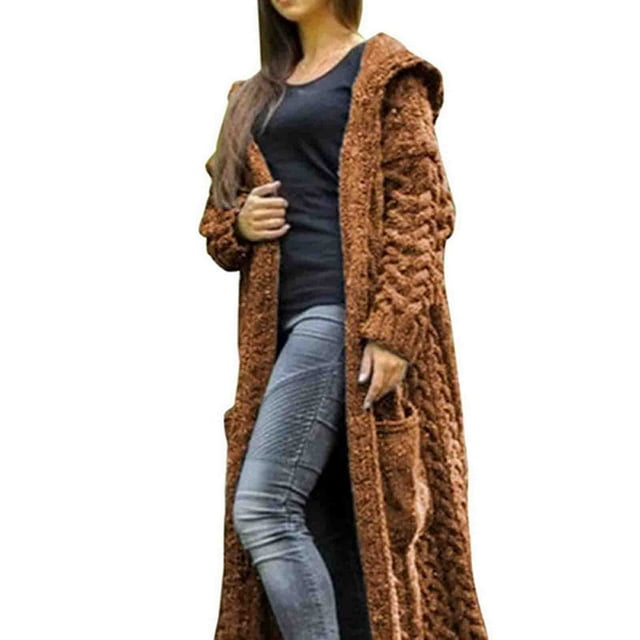 Heliisoer Mode Dames Manches Solides Chandails Longues Dames Poches Manteaux Femmes Blouse