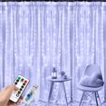 thumbnail image 1 of 300 LED Curtain String Lights,9.8 x 9.8ft,8 Modes USB Plug in Window Hanging Twinkle Lights with Hooks,Battery Powered Curtain Fairy Light with Remote Control for Wedding Backdrop Patio Birthday Party, 1 of 8