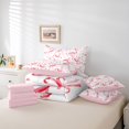 thumbnail image 6 of jejeloiu Red Ribbon Bowtie 7-Piece Twin Bedding Sets,Kawaii Bowknot Bow Bedding Comforter Set For Girls Teens Reversible, 6 of 8